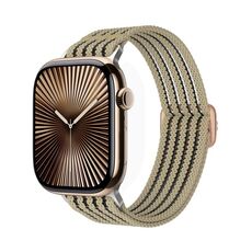 Cinturino per Apple Watch da 42 mm / 41 mm / 40 mm / 38 mm in nylon traspirante con intreccio a filo (cachi)