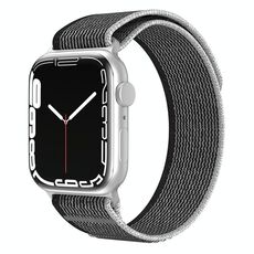 Cinturino per Apple Watch 46 mm / 49 mm / 45 mm / 44 mm xDfind in nylon a doppia sezione (nero grigio)