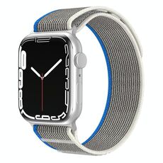 Cinturino per Apple Watch 46 mm / 49 mm / 45 mm / 44 mm xDfind in nylon a doppia sezione (grigio blu)