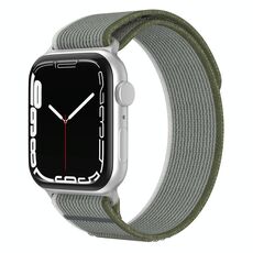 Cinturino per Apple Watch 46 mm / 49 mm / 45 mm / 44 mm xDfind in nylon a doppia sezione (grigio verde)