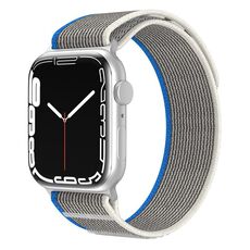 Cinturino per Apple Watch 42 mm / 41 mm / 40 mm / 38 mm xDfind in nylon a doppia sezione (grigio blu)