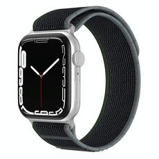 Cinturino per Apple Watch 42 mm / 41 mm / 40 mm / 38 mm xDfind in nylon a doppia sezione (nero e blu)