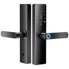 Serratura elettronica con password e impronta digitale Z17 Tuya Smart WiFi, dimensioni del corpo della serratura: 16 cm (nero)