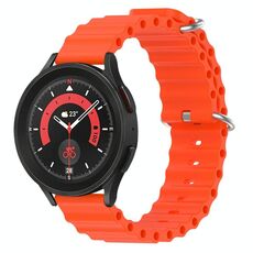 Cinturino per orologio in silicone tinta unita stile oceano xDfind da 20 mm (arancione)
