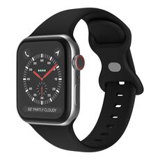 Cinturino in silicone con fibbia a farfalla xDfind per Apple Watch 46 mm / 49 mm / 45 mm / 44 mm (nero)