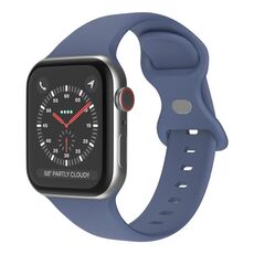 Cinturino in silicone con fibbia a farfalla xDfind per Apple Watch 46 mm / 49 mm / 45 mm / 44 mm (blu navy)