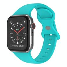 Cinturino in silicone con fibbia a farfalla xDfind per Apple Watch 46 mm / 49 mm / 45 mm / 44 mm (verde acqua)