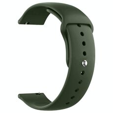 Cinturino per orologio in silicone Pure Color xDfind da 20 mm (verde scuro)