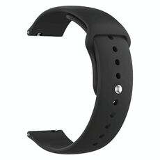 Cinturino per orologio in silicone Pure Color xDfind da 20 mm (nero)