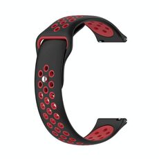 Cinturino per orologio in silicone bicolore xDfind da 20 mm (nero e rosso)
