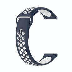 Cinturino per orologio in silicone bicolore xDfind da 20 mm (blu notte e bianco)