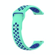 Cinturino per orologio in silicone bicolore xDfind da 20 mm (verde menta e blu)