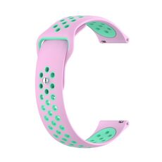 Cinturino per orologio in silicone bicolore xDfind da 22 mm (rosa e verde menta)