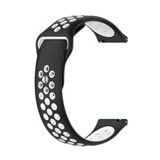 Cinturino per orologio in silicone bicolore xDfind da 22 mm (nero e bianco)