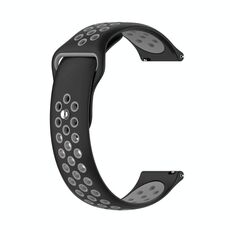Cinturino per orologio in silicone bicolore xDfind da 22 mm (nero grigio)