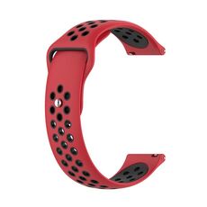 Cinturino per orologio in silicone bicolore xDfind da 22 mm (rosso e nero)