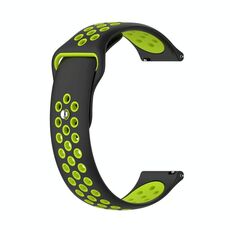 Cinturino per orologio in silicone bicolore xDfind da 22 mm (nero, verde lime)