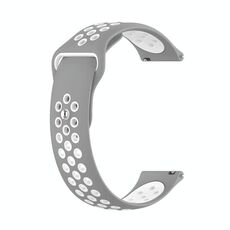 Cinturino per orologio in silicone bicolore xDfind da 22 mm (grigio bianco)