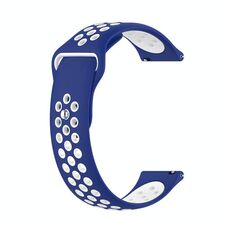 Cinturino per orologio in silicone bicolore xDfind da 22 mm (blu e bianco)
