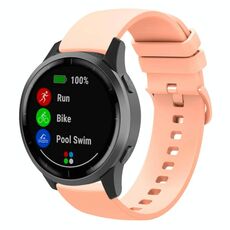 Cinturino per orologio in silicone piatto xDfind da 20 mm, colore puro (rosa)