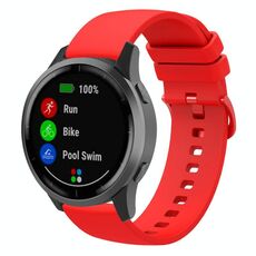 Cinturino per orologio in silicone piatto xDfind da 20 mm (rosso)