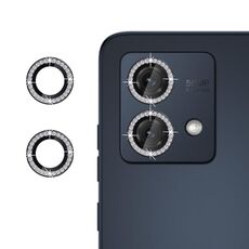 Per Motorola Moto G84 5G Klebol - Protezione per obiettivo fotocamera individuale con anello diamantato (nero)