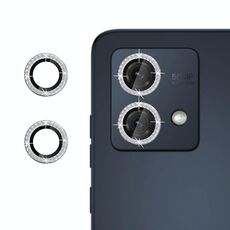 Per Motorola Moto G84 5G Klebol - Protezione per obiettivo fotocamera individuale con anello diamantato (argento)