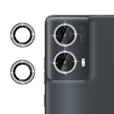 Per Motorola Moto G85 5G Klebol - Protezione per obiettivo fotocamera individuale con anello diamantato (nero)