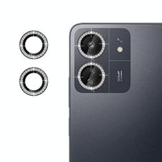 Per Redmi 13C 4G Klebol - Protezione per obiettivo fotocamera individuale con anello diamantato (nero)