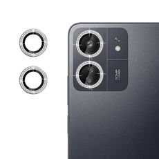 Per Redmi 13C 4G Klebol - Protezione individuale per obiettivo fotocamera con anello di diamanti (argento)