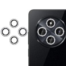 Per Redmi 14C Klebol - Anello protettivo con diamante per obiettivo della fotocamera individuale (argento)
