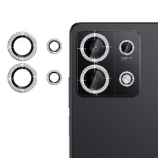 Per Redmi Note 13 5G Klebol - Protezione per obiettivo fotocamera individuale con anello di diamanti (argento)