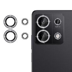 Per Redmi Note 13 Pro 4G Klebol - Protezione per obiettivo fotocamera individuale con anello di diamanti (nero)