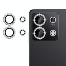 Per Redmi Note 13 Pro 5G Klebol - Protezione per obiettivo fotocamera individuale con anello di diamanti (argento)