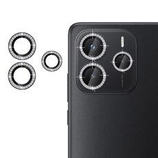 Per Redmi Note 14 4G 164,84 mm Klebol Protezione per obiettivo fotocamera individuale con anello di diamanti (nero)