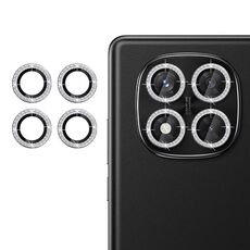 Protezione per obiettivo fotocamera individuale Redmi Note 14 Pro 4G Klebol con anello di diamanti (argento)