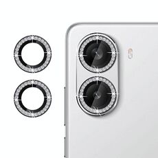 Per Redmi Turbo 4 Klebol - Protezione individuale per obiettivo della fotocamera con anello diamantato (nero)