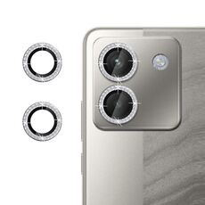 Per Xiaomi Poco M7 Pro 5G Klebol - Protezione individuale per obiettivo fotocamera con anello diamantato (argento)