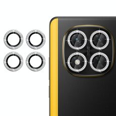 Per Xiaomi Poco X7 Klebol - Protezione per obiettivo fotocamera individuale con anello diamantato (argento)