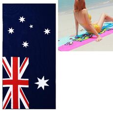 Asciugamano da spiaggia estivo Asciugamani da bagno in microfibra assorbenti Asciugamani da bagno per adulti Asciugatura rapida da campeggio Ampia doccia da bagno Asciugamani sportivi per yoga (Bandiera australiana)