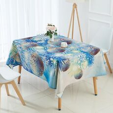 Tovaglia impermeabile in lino criptato per uso domestico, dimensioni: 90x90 cm (blu)