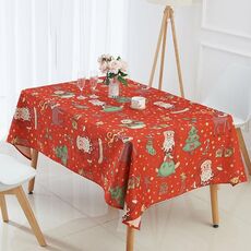 Tovaglia impermeabile in lino crittografato per uso domestico, dimensioni: 90x90 cm (rosso)