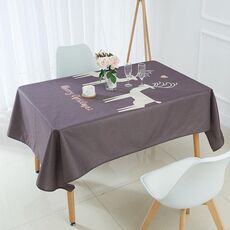 Tovaglia impermeabile in lino criptato per uso domestico, dimensioni: 90x90 cm (grigio scuro)