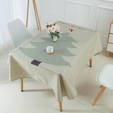 Tovaglia impermeabile in lino criptato per uso domestico, dimensioni: 90x90 cm (treccia bianca)