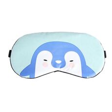 Cartoon Animal Cute Sleep Maschera per gli occhi Copertura per ombretto Massaggio Relax Maschera per gli occhi (Pinguino azzurro)