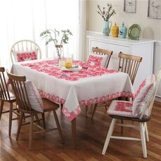 Tovaglia in lino motivo retrò per cena Decorazioni per la casa Tovaglia antipolvere, dimensioni: 140x200cm (ghirlanda)