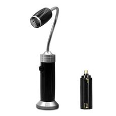 Multifunzionale con ricarica magnetica, rotazione zoom rotante, torcia antiriflesso, batteria a secco XPE (nera)