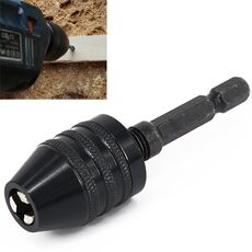 Mini trapano con codolo esagonale Conversione mandrino a tre griffe Utensile elettrico, modello: mandrino esagonale nero (0,3-3,6 mm)