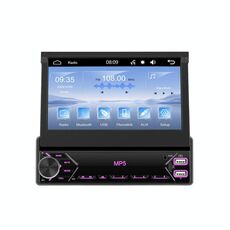 Schermo retrattile manuale universale da 7 pollici per auto, lettore MP5, controllo centrale dell'auto, tutto in uno, Carplay cablato, specifiche: standard