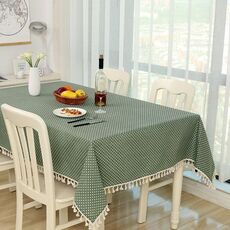 Tovaglia da pranzo in cotone, tovaglia decorativa, dimensioni: 100x140 cm (punti blu)